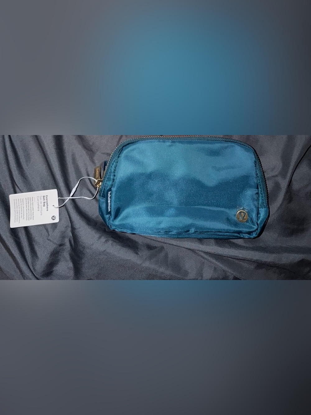 Lululemon Teal & gold Cosmetic Pouch